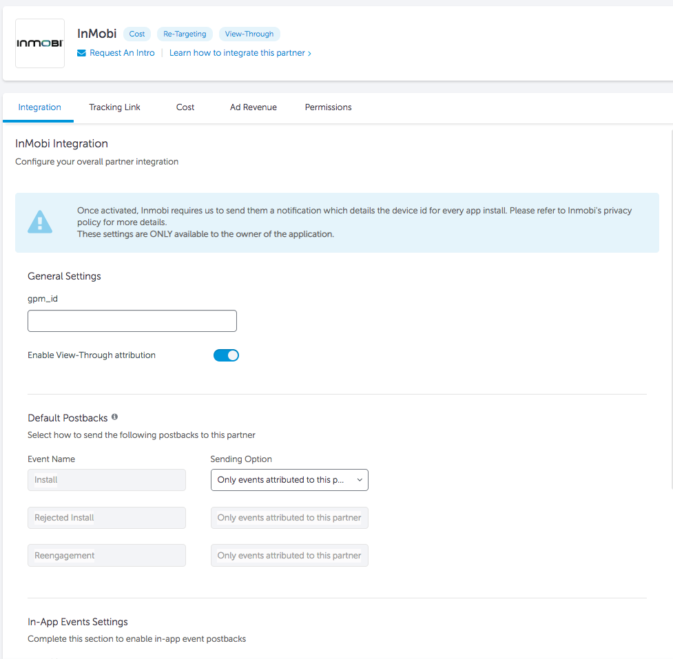 Inmobi Integration With Appsflyer Help Center