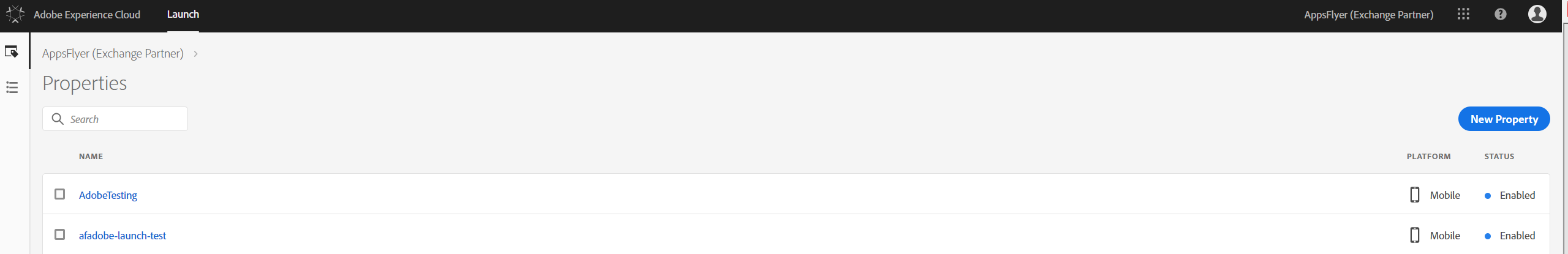 Creación de una nueva propiedad en Adobe Launch